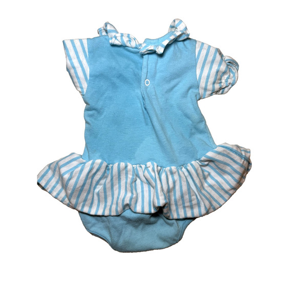 Busytown Romper Dress Infant Girls 6-9 Months Striped Cat Embroidered Vintage - Picture 3 of 5